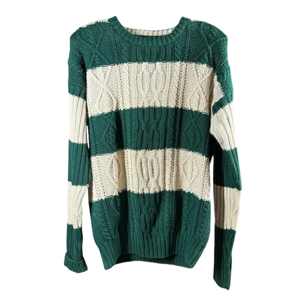 Vintage 80’s Claybrooke Striped Cable Knit Sweater